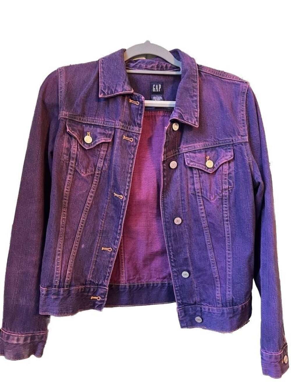 Gap Classic Purple Denim Trucker Jacket - Picture 2 of 4
